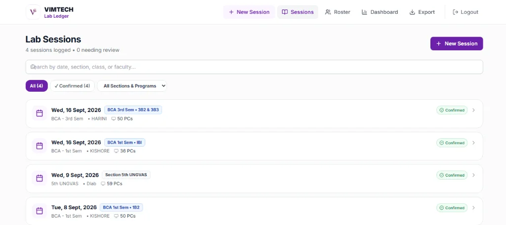Sessions Log Thumbnail