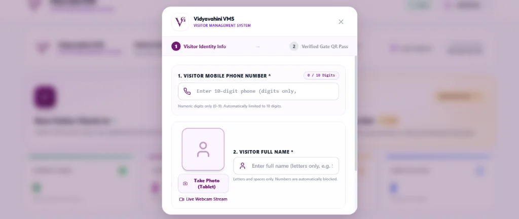 Visitor Check-In Modal Thumbnail